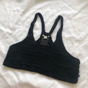Black Crochet Bra Top